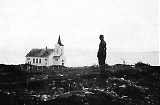 Tysk soldat ved Kistrand kirke