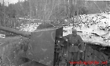 Tysk soldat ved en av kanonene på Hegra festning